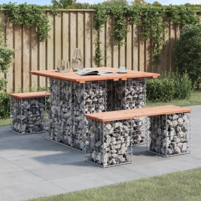 Afbeelding van Tuinbank schanskorfontwerp 100x102x72 cm massief douglashout