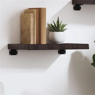 Afbeelding van Wandschap 40x30x4 cm behandeld massief eikenhout donkergrijs