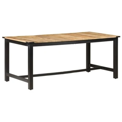 Afbeelding van vidaXL Eettafel 180x90x76 cm massief ruw mangohout