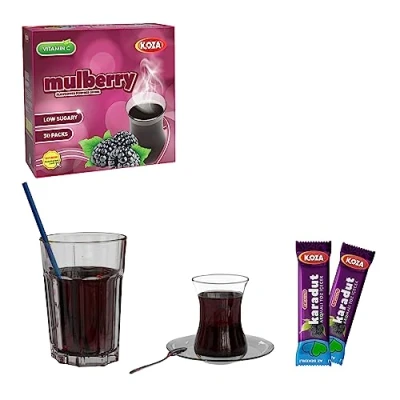 Afbeelding van KOZA 30 stuks instant poeder voor warme of koude dranken, Turkse thee, ijsthee, fruitthee, cay, theepoeder, braambes