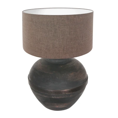 Afbeelding van Anne Light and home tafellamp Lyons zwart metaal 40 cm E27 fitting 3472ZW