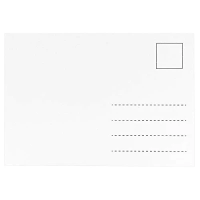 Afbeelding van Set van 100 blanco ansichtkaarten, DIN A6, 10,5 cm x 14,8 cm, bedrukbaar, stabiele uitvoering, 300 g/m²