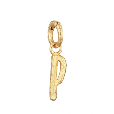 Afbeelding van Elli Organic Letter P Hanger goldcoloured, Dames, Maat: One Size, Gold coloured