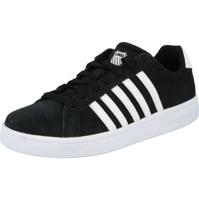 Afbeelding van K SWISS Court Tiebreak Sneakers laag, Heren, Maat: 44.5, Black/white Veloursleer