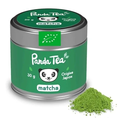 Afbeelding van Panda Tea biologische ceremonie matcha thee, Japanse oorsprong, 30 g, groene theepoeder, ideaal voor theeceremonie.