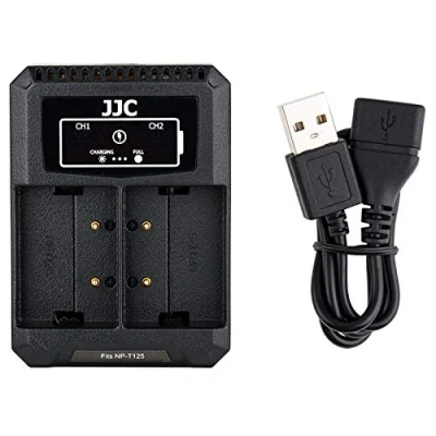 Afbeelding van JJC Dubbele USB batterijlader adapter voor Fujifilm GFX 100, 50R, 50S Digitale Camera NP T125 vervangende batterij Fuji BC