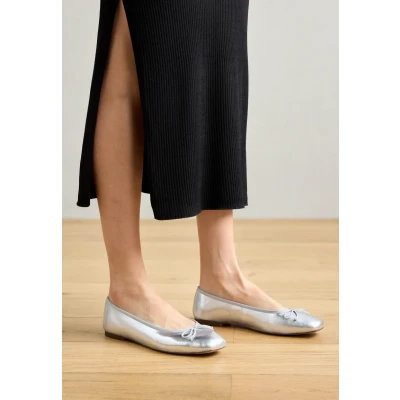 Afbeelding van Geox Marsilea Ballerina&#039;s, Dames, Maat: 37, Silver Schaapsleer