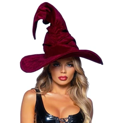 Afbeelding van Velvet ruched witch hat