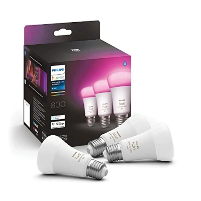 Afbeelding van White &amp; Color Ambiance E27 Lamp 3 Pack 800L