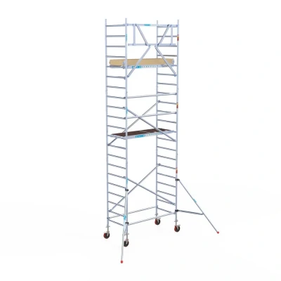 Afbeelding van Euroscaffold Rolsteiger Budget Schoren L190xB90 7.20m werkhoogte Houten platformen