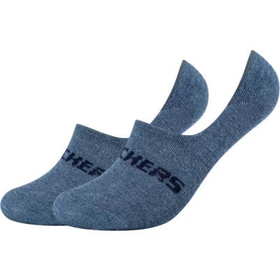 Afbeelding van Skechers 2PPK Mesh Ventilation Footies Socks SK44008 5500, Unisex, Blauw, Sokken, maat: 35 38