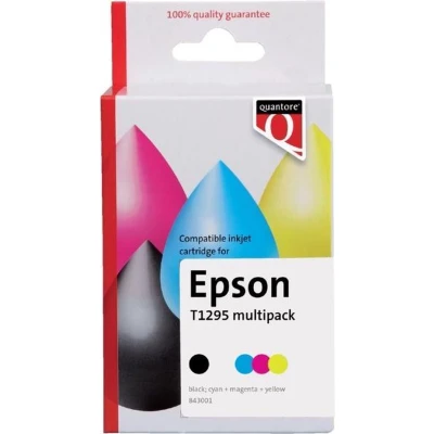 Afbeelding van Inktcartridge Quantore alternatief tbv Epson T129545 zwart + 3 kleuren