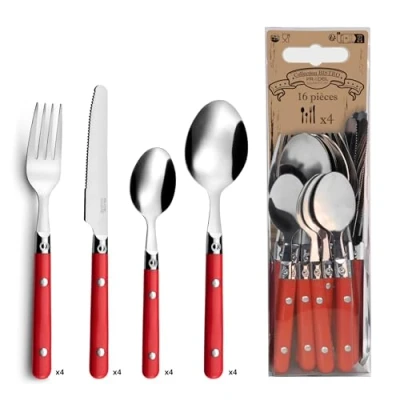Afbeelding van Bestekset Amefa Saxo Metaal Tweekleurig 16 Onderdelen (25 cm)