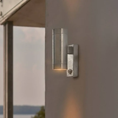 Afbeelding van Buitenwandlamp Tin Maxi Double Sensor, verzinkt, IP54, GU10