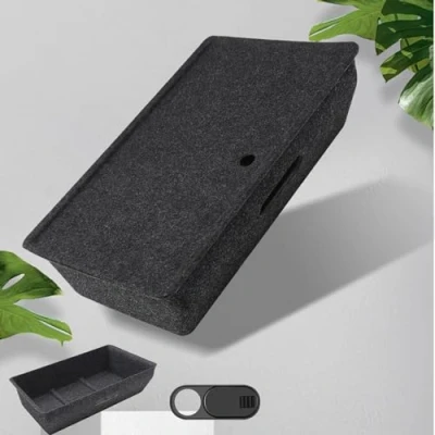 Afbeelding van FanpBow Model Y Opbergdoos onder de zitting met deksel, 2 opbergdozen van vilt, organizer voor Tesla Y, accessoires 2020, 2021, 2022