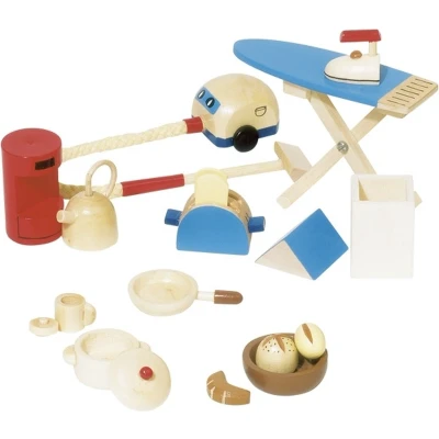 Afbeelding van Goki Poppenhuis Accessoires, 19dlg.