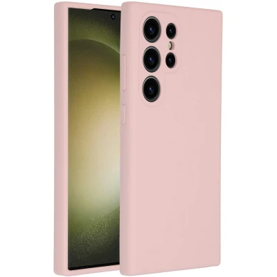 Afbeelding van Accezz Hoesje Geschikt voor Samsung Galaxy S24 Ultra Siliconen Liquid Silicone Backcover Roze