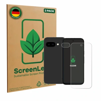Afbeelding van ScreenLeaf Screenprotector voor Google Pixel 9a (Voor+Camera) Duurzame schermbescherming Folie Beschermfolie transparant (2 Stuks)