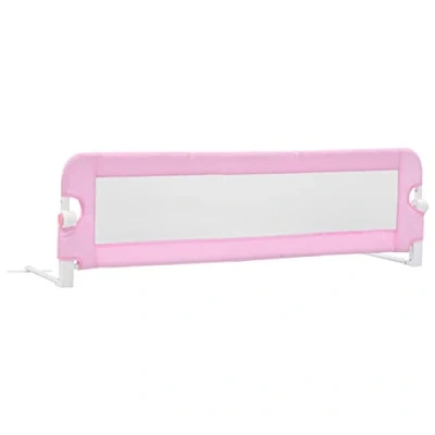 Image de vidaXL Barrière de sécurité lit d&#039;enfant Rose 120x42 cm Polyester10170