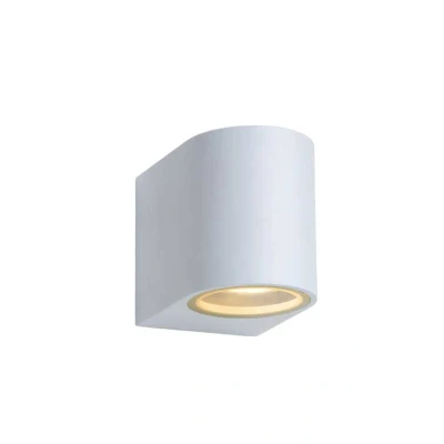Afbeelding van Lucide ZORA LED Wandspot / Wandlamp Binnen/Buiten Dimb. GU10 1x5W 3000K IP44 Wit