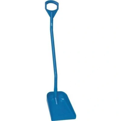 Afbeelding van Vikan Schoppen Ergonomische Schop Met Lange Steel En Klein Blad Van Polypropyleen Hoogte 1280mm 340x270x75mm Blauw