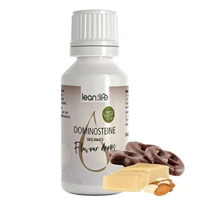 Afbeelding van Lean:Life Flavour Drops 30 ml Dominostenen Aromatische druppels voor levensmiddelen Suikervrij en caloriearm
