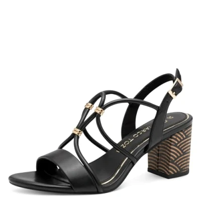 Afbeelding van Marco Tozzi Sandalen, Dames, Maat: 37, Black Schoenen