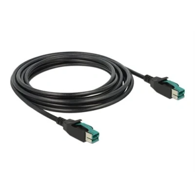Image de Delock Câble d&#039;alimentation USB PlusPower (12 V) (M) pour 12 V 4 m noir
