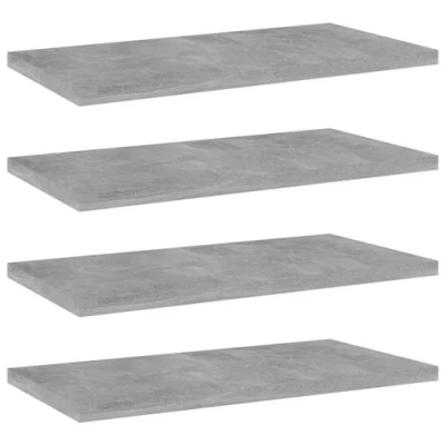 Afbeelding van Wandschappen 4 st 40x20x1,5 cm spaanplaat betongrijs