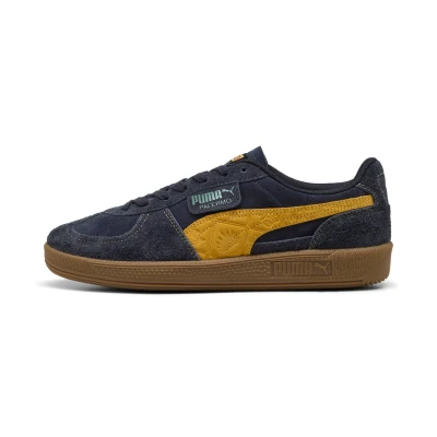 Afbeelding van Puma Palermo Unisex Sneakers laag, Maat: 42, Black/yellow Veloursleer