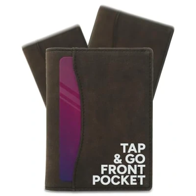 Afbeelding van AKIELO portemonnee Elegante tweevoudige met lipje RFID Blokkerende portemonnee, minimalistisch, één maat (OSCAR collectie), 02 stuks. Dark Mokka Edition, Modern