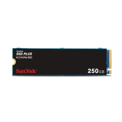 Image de SanDisk SSD Plus 250 Go, M.2 2280, PCIe Gen3 NVMe SSD, avec une vitesse de lecture allant jusqu&#039;à 3200 MB/s