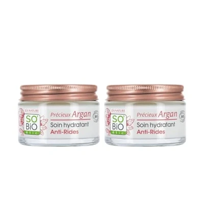 Afbeelding van Léa NATURE SO Bio etic Anti rimpel dagcrème waardevolle argan vermindert rimpels en verstevigt de huid biologische arganolie 99% natuurlijke oorsprong Made in France 2 x 50 ml