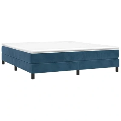 Image de vidaXL Cadre de lit sans matelas bleu foncé 180x200 cm velours3120788