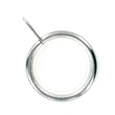Afbeelding van Merriway BH05505 32 mm, 24 delige stille gordijnroedeset, met ringen, chroom, binnenafmetingen, zilver