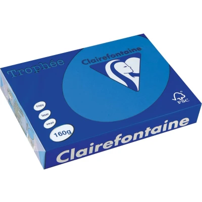 Afbeelding van Clairefontaine Trophée Intens, gekleurd papier, A4, 160 g, 250 vel, turkoois papier
