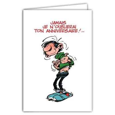 Afbeelding van Gaston Lagaffe GLCT 0124 verjaardagskaart met motief &quot;Happy Birthday&quot;