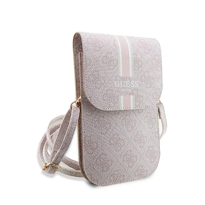 Afbeelding van Guess 4G Printed Stripe Heuptas (Scherm tot 7 Inch) Roze