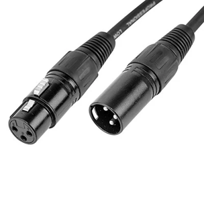 Afbeelding van CASCHA Premium microfoonkabel XLR Jack naar Plug (3 m, zwart) hoogwaardige