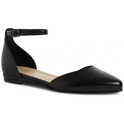Afbeelding van Tamaris Ballerina ́s met bandjes, Dames, Maat: 41, Black leather Veloursleer
