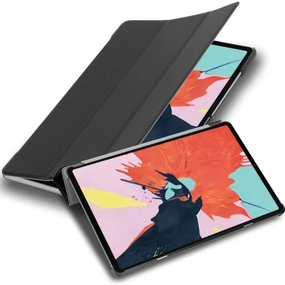 Afbeelding van Cadorabo Tablet Hoesje geschikt voor Apple iPad PRO 11 2020 (11 inch) in SATIJN ZWART Ultra dun beschermend geval met automatische Wake Up en Stand functie Book Case Cover Etui
