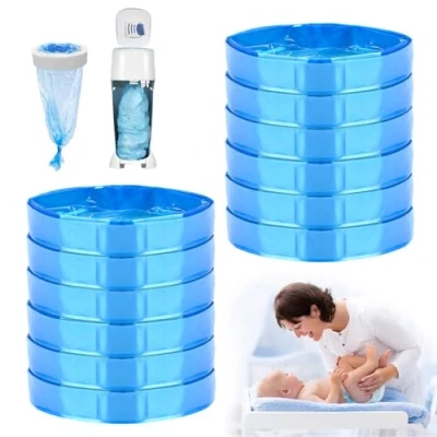 Afbeelding van Vankarr 12 stuks luieremmer navullingen 4,5 m anti geur navulfolie voor genie, Tommee Tippee Sangenic Tec (blauw)