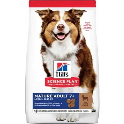 Afbeelding van 2x14kg Mature Adult 7+ Medium met Lam &amp; Rijst Hill&#039;s Science Plan Hondenvoer