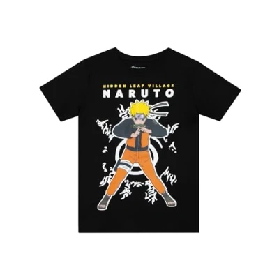 Afbeelding van Naruto T shirt, Manga anime shirt voor kinderen, jongens, 5 13 jaar, zwart.
