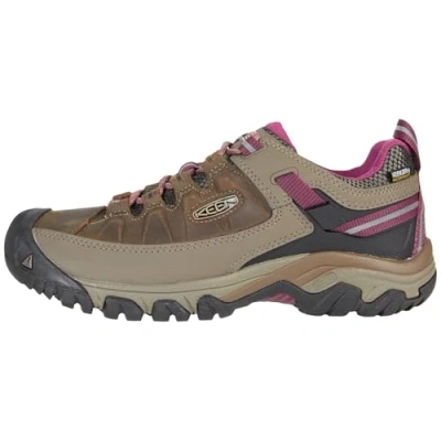 Afbeelding van Keen Targhee III WP Outdoorschoenen, Dames, Maat: 40.5, Weiß/boysenberry Leer/ synthetisch