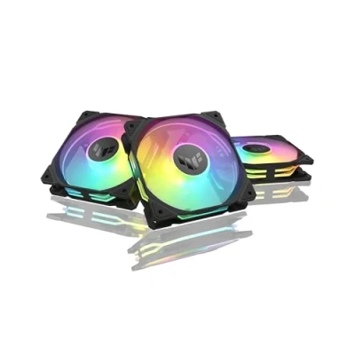 Afbeelding van ASUS TUF Gaming TR120 ARGB Reverse Fan Triple Pack Cuscinetto Idraulico Colore Nero