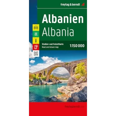 Afbeelding van Albanien, Straßen und Freizeitkarte 1:150.000, freytag &amp; berndt