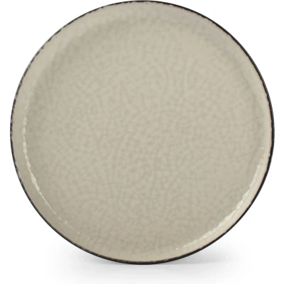 Afbeelding van ONA Plat bord 20cm wit Gravel (Set van 6)