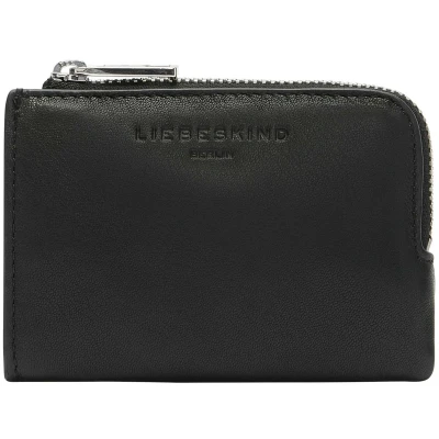 Afbeelding van LIEBESKIND BERLIN Leren Kaarthoes Lila Sheep Natural Lena Purse Black Zwart