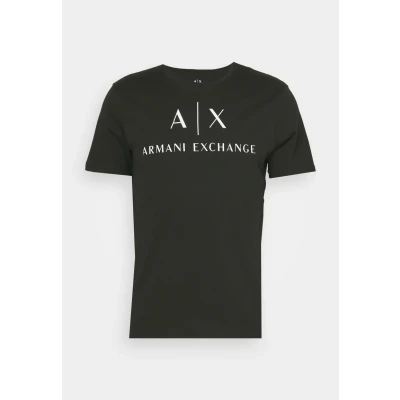 Afbeelding van Armani Exchange heren T shirt met logo in de kleur Zwart, maat: XL